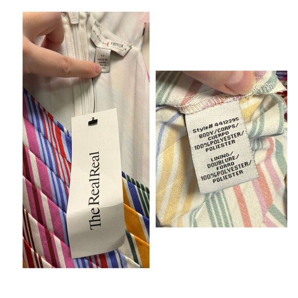 ML Monique Lhuillier Crossneck Pleated Dress - Size 12 - Picture 6 of 7